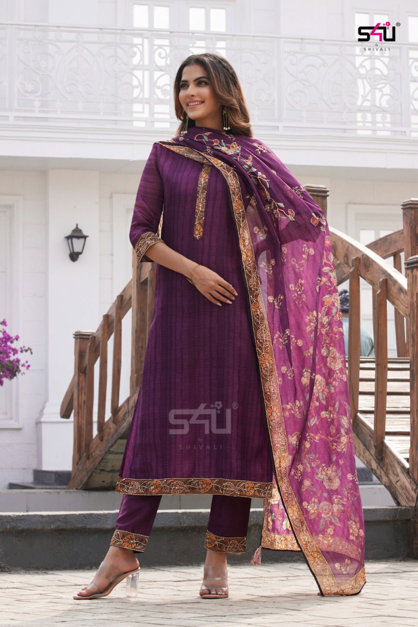 S4u Kantha Fancy Wear Wholesale Readymade Designer Salwar Suits